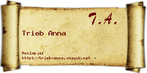 Trieb Anna névjegykártya